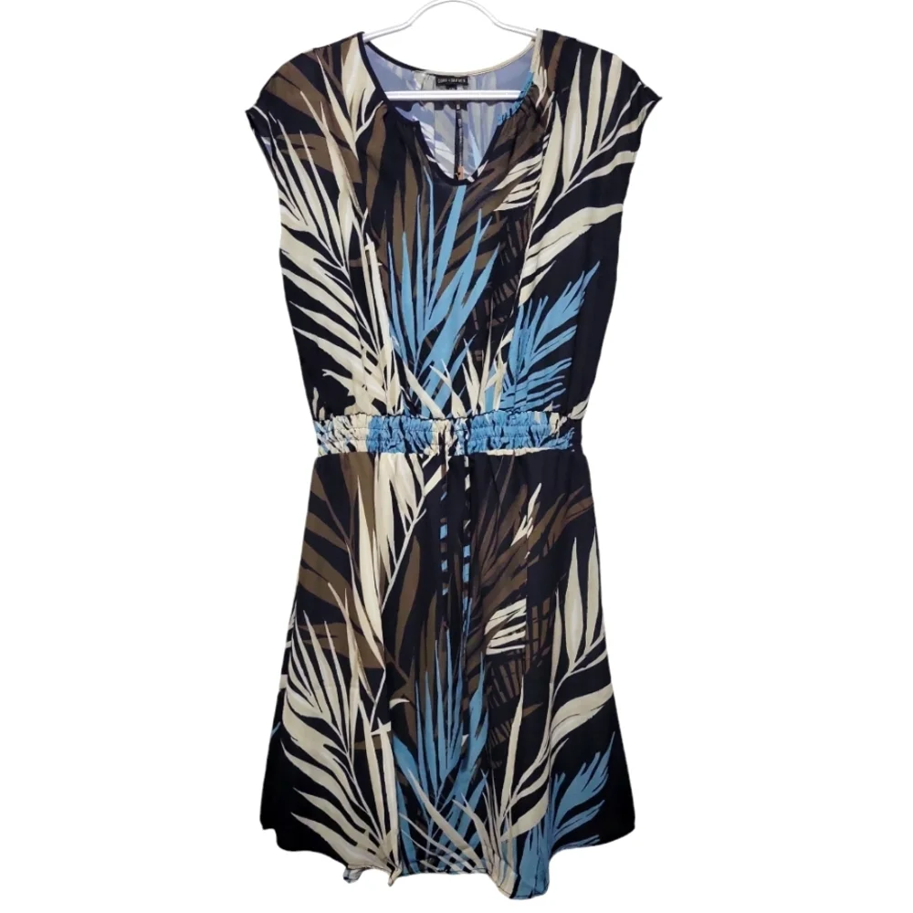 Coco + Carmen Tropical Leaf Print Dress S/M NWT - Picture 1 of 8